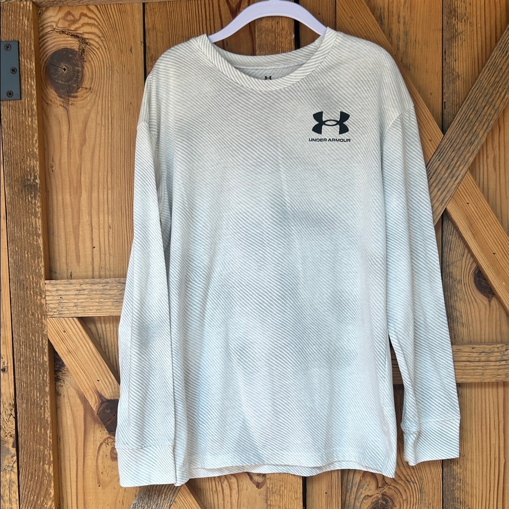 Under Armour Youth White/Gray Long Sleeve Shirt